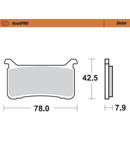 Plaquettes de frein MOTO MASTER métal fritté 413101 Road Pro Sinter