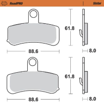 Plaquettes de frein MOTO MASTER métal fritté 411501 Road Pro Sinter