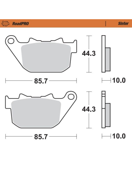 Plaquettes de frein MOTO MASTER métal fritté 411802 Road Pro Sinter