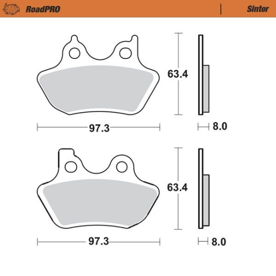Plaquettes de frein MOTO MASTER métal fritté 411902 Road Pro Sinter