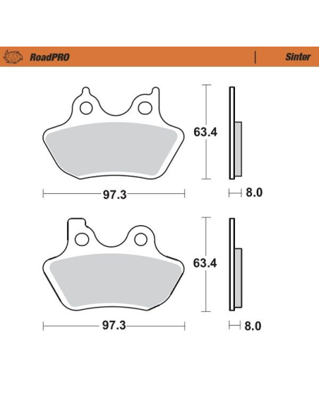 Plaquettes de frein MOTO MASTER métal fritté 411902 Road Pro Sinter