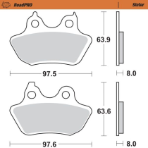 Plaquettes de frein MOTO MASTER métal fritté 412002 Road Pro Sinter