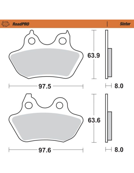 Plaquettes de frein MOTO MASTER métal fritté 412002 Road Pro Sinter