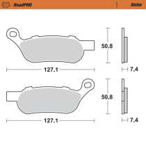Plaquettes de frein MOTO MASTER métal fritté 412102 Road Pro Sinter
