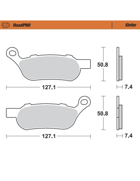 Plaquettes de frein MOTO MASTER métal fritté 412102 Road Pro Sinter