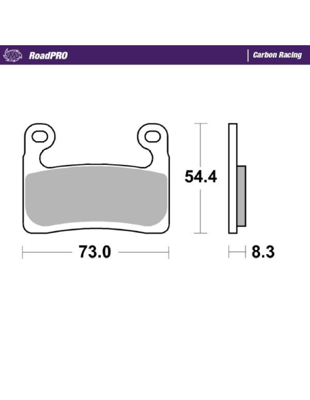Plaquettes de frein MOTO MASTER 413506 Road Pro Carbone racing