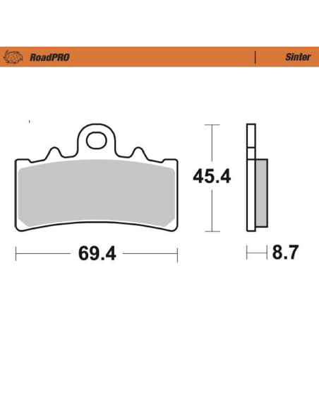 Plaquettes de frein MOTO MASTER métal fritté 413203 Road Pro Scooter
