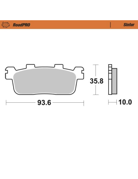Plaquettes de frein MOTO MASTER métal fritté 413303 Road Pro Scooter