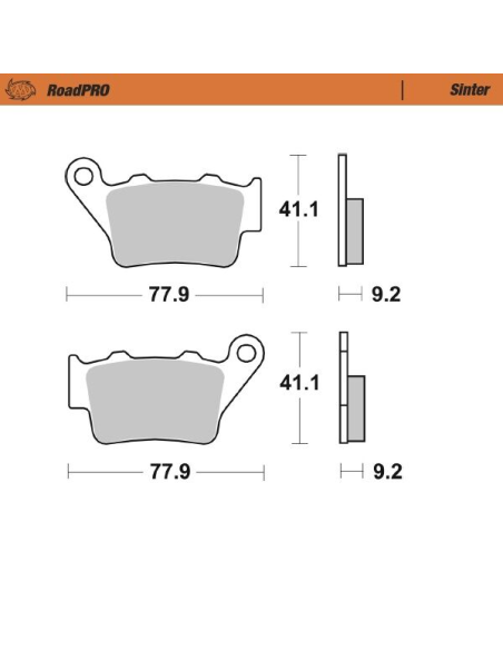 Plaquettes de frein MOTO MASTER métal fritté 413403 Road Pro Scooter