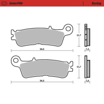 Plaquettes de frein MOTO MASTER métal fritté 099811 SinterPro Racing