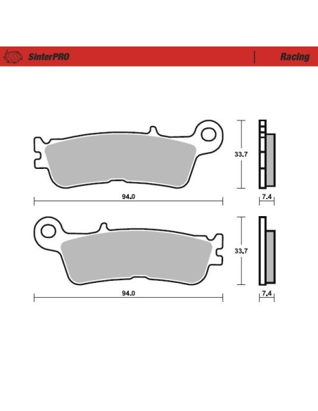 Plaquettes de frein MOTO MASTER métal fritté 099811 SinterPro Racing