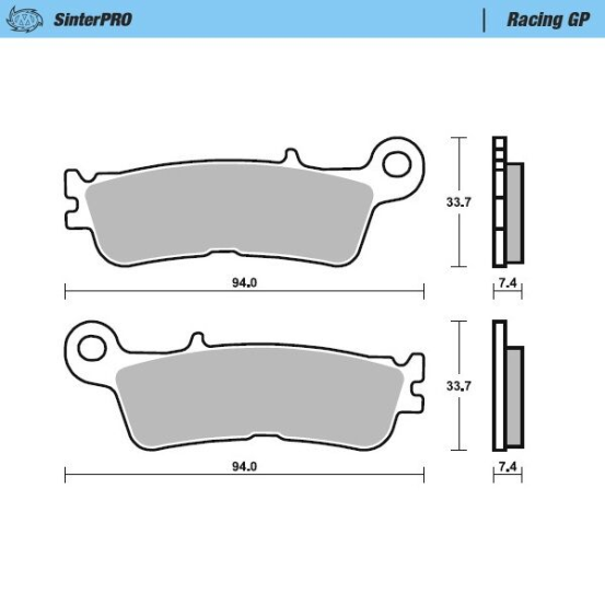 Plaquettes de frein MOTO MASTER métal fritté 099821 Nitro
