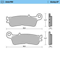 Plaquettes de frein MOTO MASTER Métal fritté 99822 Nitro Sport