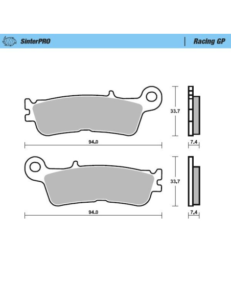 Plaquettes de frein MOTO MASTER Métal fritté 99822 Nitro Sport