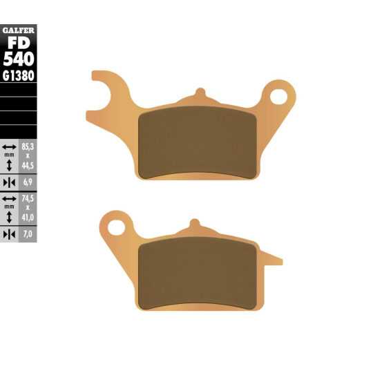 Plaquettes de frein GALFER - G1380 SINTER MAXI SCOOT FD540