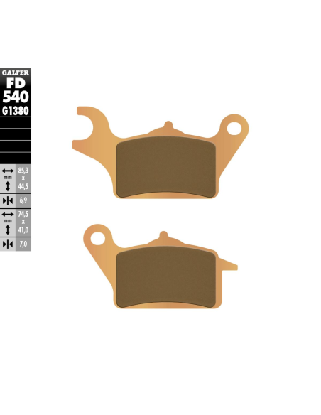 Plaquettes de frein GALFER - G1380 SINTER MAXI SCOOT FD540