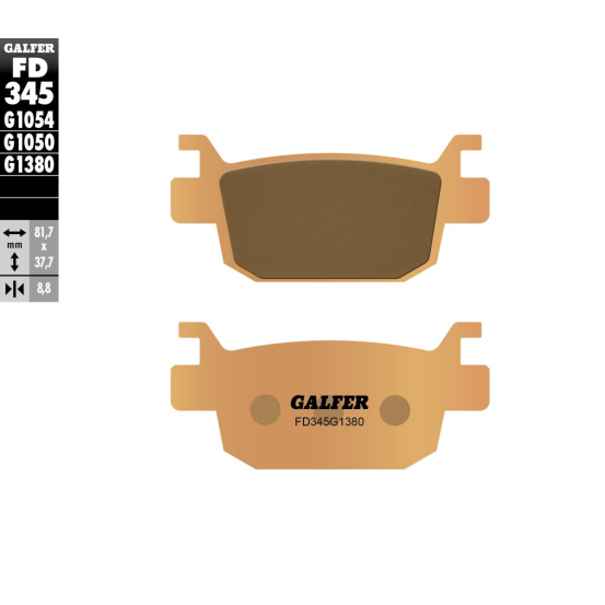 Plaquettes de frein GALFER - G1380 SINTER MAXI SCOOT FD345