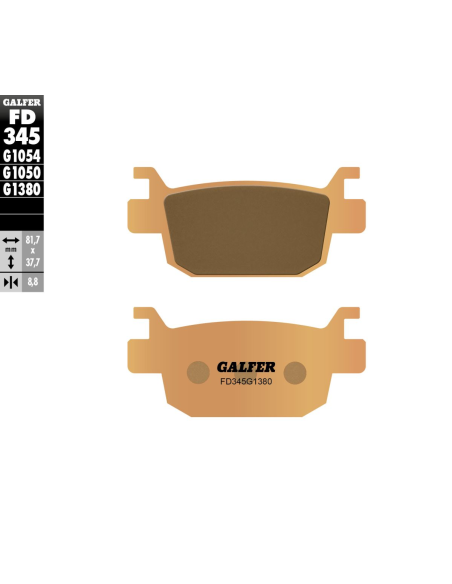 Plaquettes de frein GALFER - G1380 SINTER MAXI SCOOT FD345