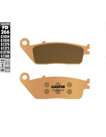 Plaquettes de frein GALFER - G1380 SINTER MAXI SCOOT FD266