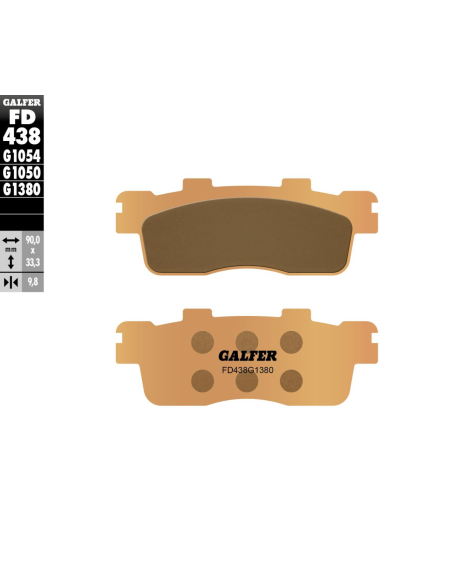 Plaquettes de frein GALFER - G1380 SINTER MAXI SCOOT FD438