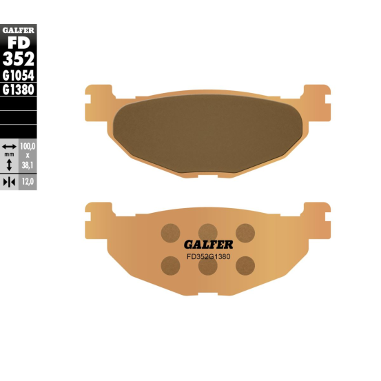 Plaquettes de frein GALFER - G1380 SINTER MAXI SCOOT FD352