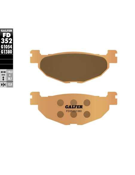 Plaquettes de frein GALFER - G1380 SINTER MAXI SCOOT FD352