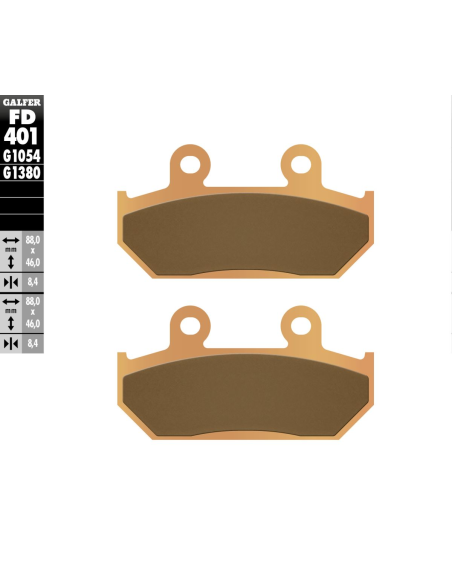 Plaquettes de frein GALFER - G1380 SINTER MAXI SCOOT FD401