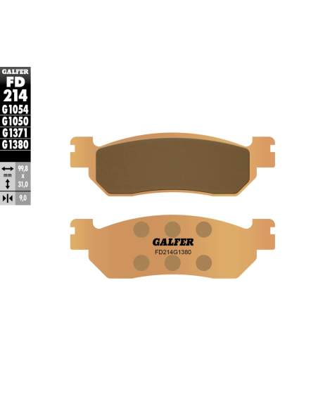 Plaquettes de frein GALFER - G1380 SINTER MAXI SCOOT FD214