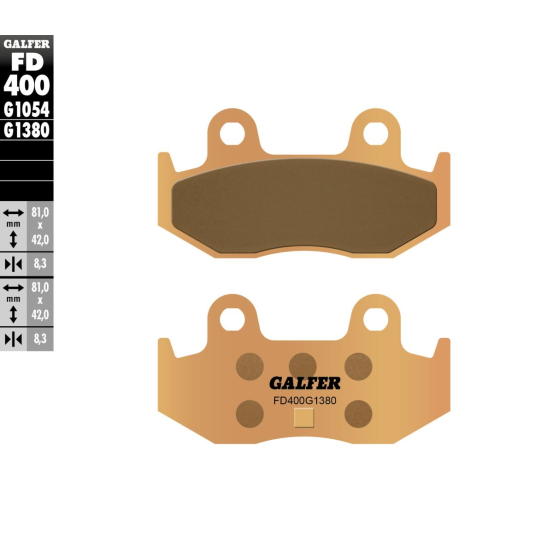 Plaquettes de frein GALFER - G1380 SINTER MAXI SCOOT FD400