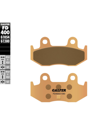 Plaquettes de frein GALFER - G1380 SINTER MAXI SCOOT FD400