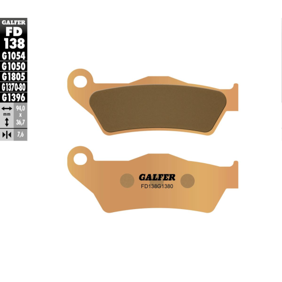 Plaquettes de frein GALFER - G1380 SINTER MAXI SCOOT FD138