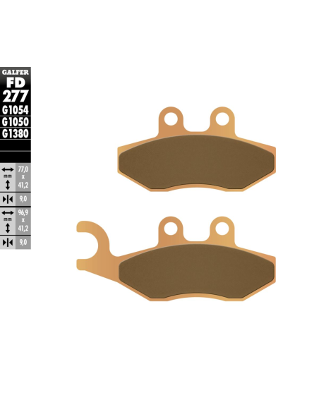 Plaquettes de frein GALFER - G1380 SINTER MAXI SCOOT FD277
