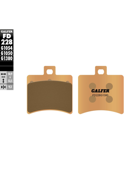 Plaquettes de frein GALFER - G1380 SINTER MAXI SCOOT FD228