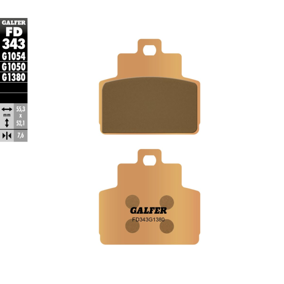 Plaquettes de frein GALFER - G1380 SINTER MAXI SCOOT FD343