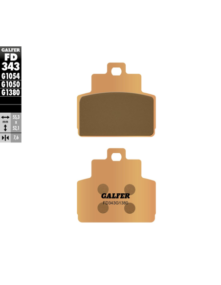 Plaquettes de frein GALFER - G1380 SINTER MAXI SCOOT FD343