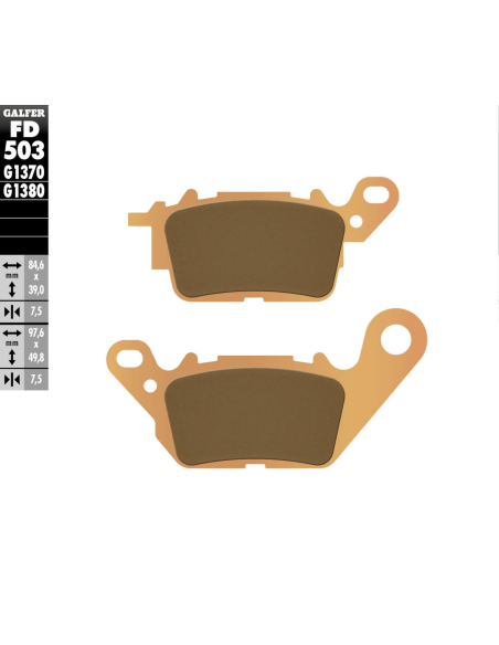 Plaquettes de frein GALFER - G1370 SINTER ROUTE FD503