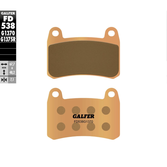 Plaquettes de frein GALFER - G1370 SINTER ROUTE FD538