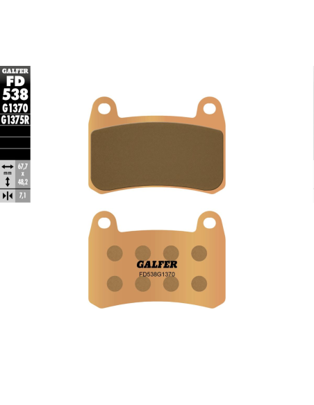 Plaquettes de frein GALFER - G1370 SINTER ROUTE FD538
