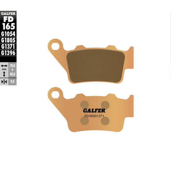 Plaquettes de frein GALFER - G1371 SINTER ROUTE FD165