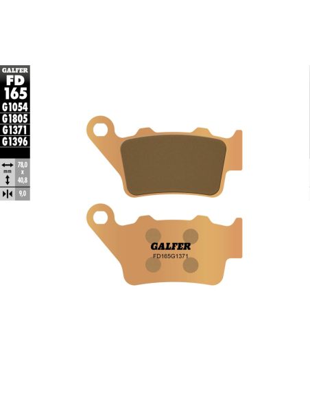 Plaquettes de frein GALFER - G1371 SINTER ROUTE FD165