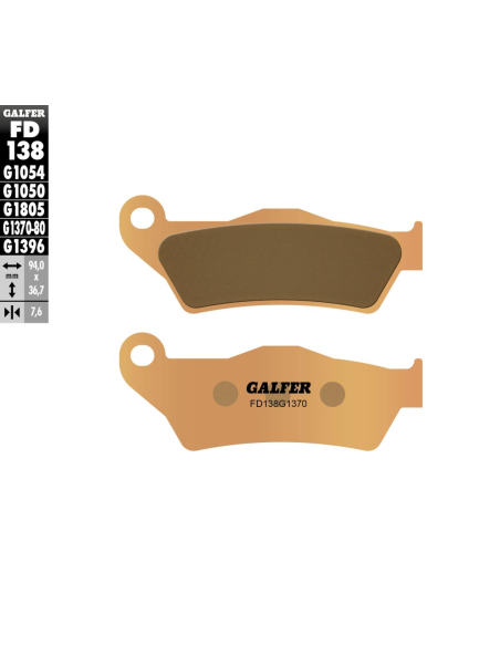 Plaquettes de frein GALFER - G1370 SINTER ROUTE FD138