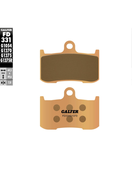Plaquettes de frein GALFER - G1370 SINTER ROUTE FD331