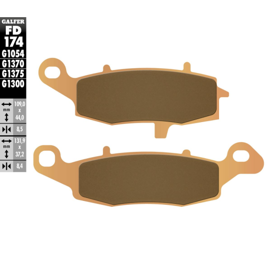 Plaquettes de frein GALFER - SINTER RACING G1375