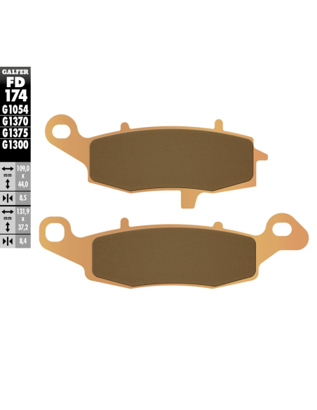 Plaquettes de frein GALFER - SINTER RACING G1375
