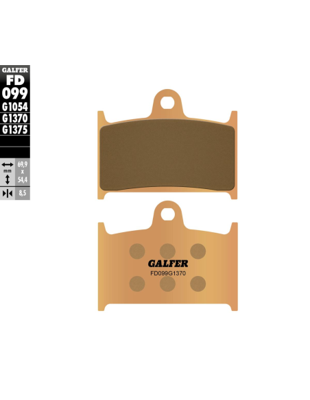 Plaquettes de frein GALFER - G1370 SINTER ROUTE FD099