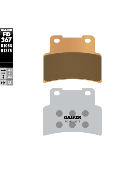 Plaquettes de frein GALFER - G1375 SINTER RACING