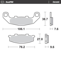 Plaquettes de frein MOTO MASTER 410104 Road Pro Ceramic