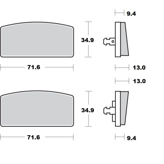 Plaquettes de frein MOTO MASTER 411004 Road Pro Ceramic