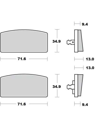Plaquettes de frein MOTO MASTER 411004 Road Pro Ceramic