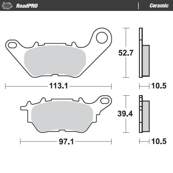 Plaquettes de frein MOTO MASTER 412604 Road Pro Ceramic